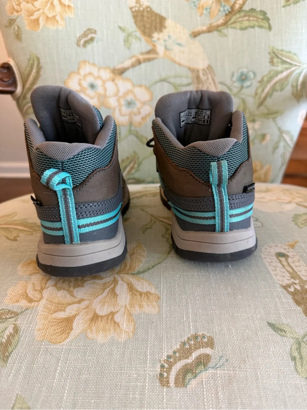 KEEN Kids' Gray & Teal Hiking Boots